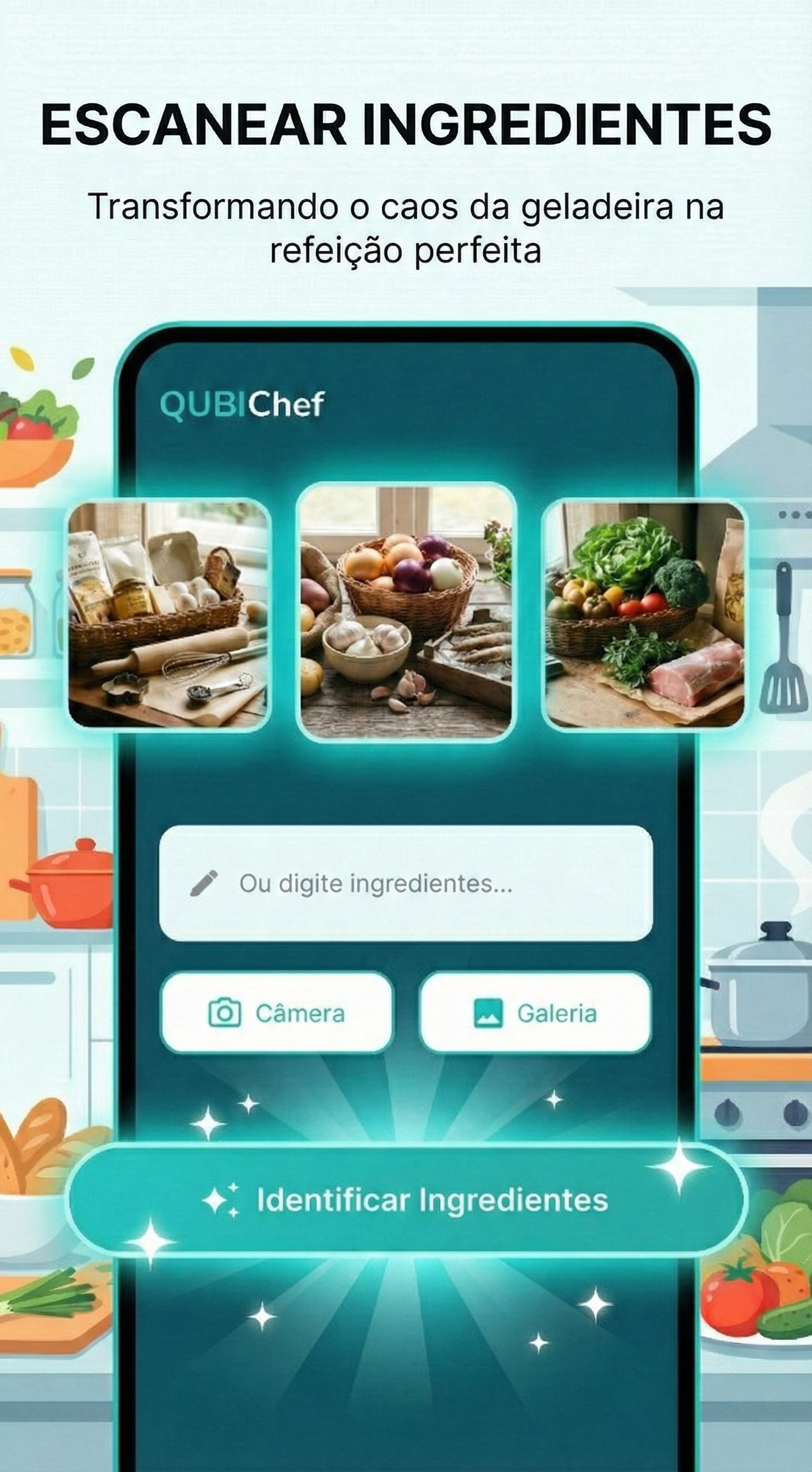Interface de escaneamento de ingredientes